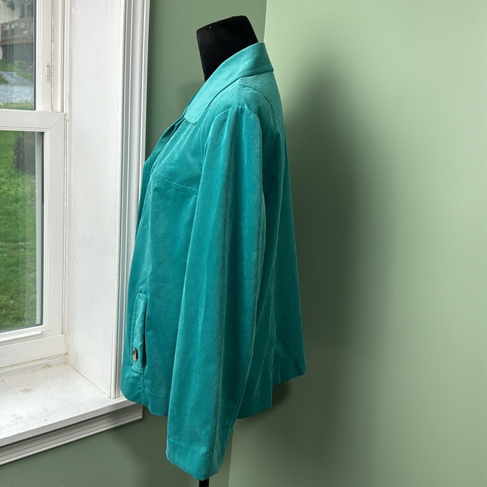 R-Q-T Teal Button-Down Blazer 2x - image 2